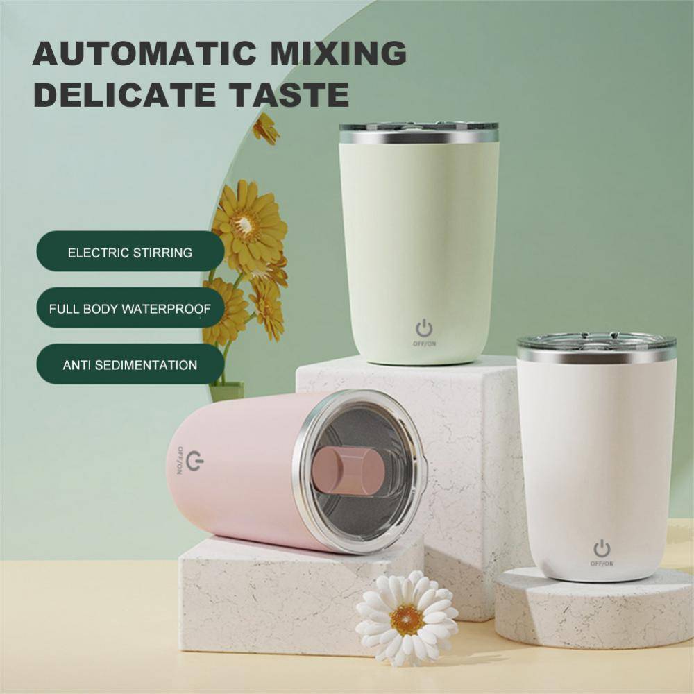 Insulated Self-Stirring Coffee Mug – 350 ml Electric Mixer & Thermal Cup