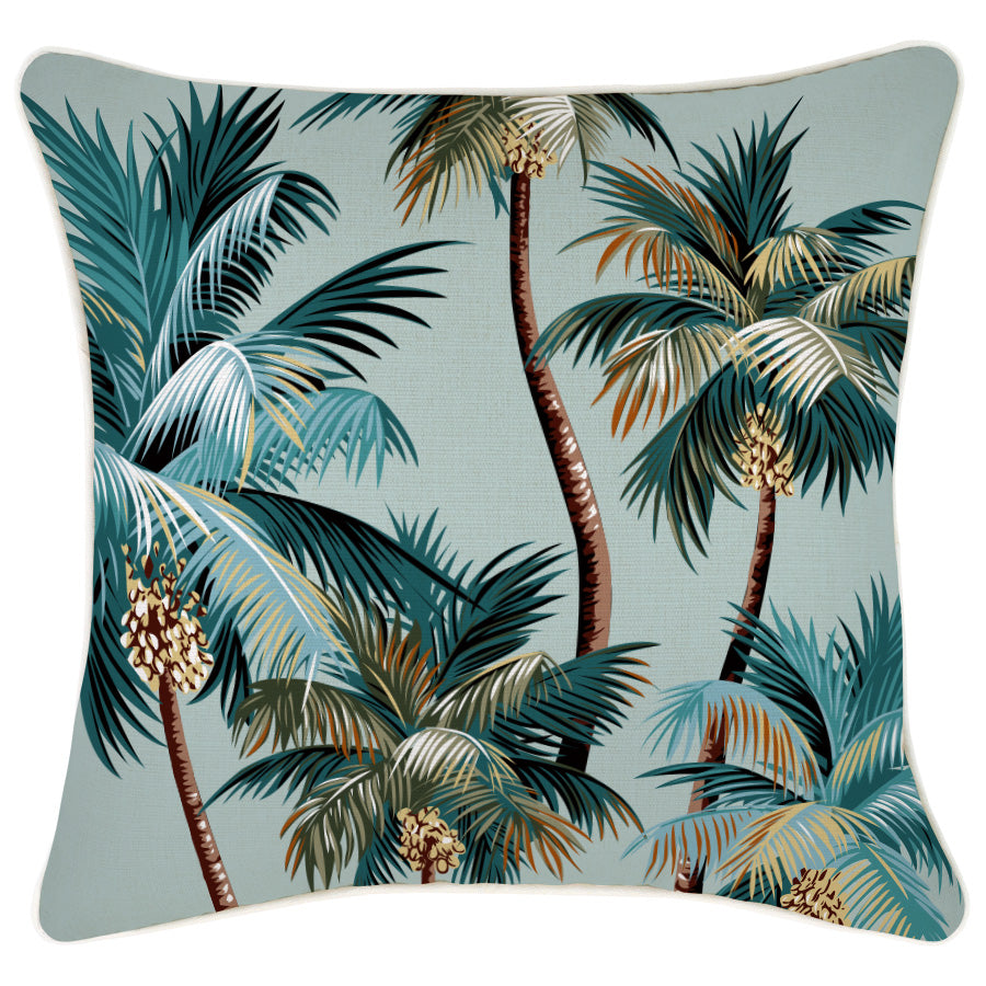 Cushion Cover-With Piping-Palm Trees Seafoam-45cm x 45cm-4