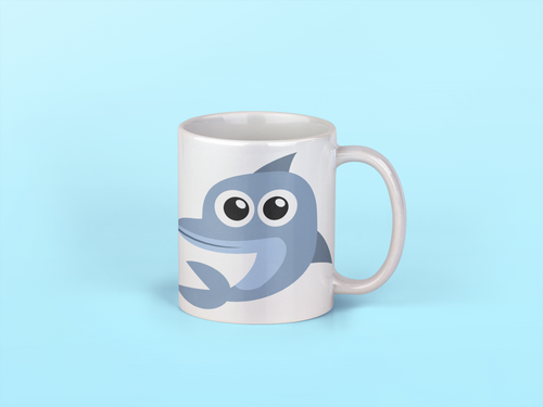 Adorable Dolphin Sea Animal Personalised Your Name Gift Mug