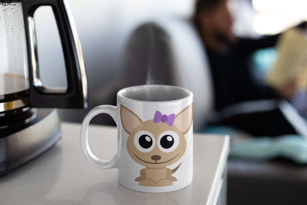 Adorable Puppy Personalised Your Name Gift Mug
